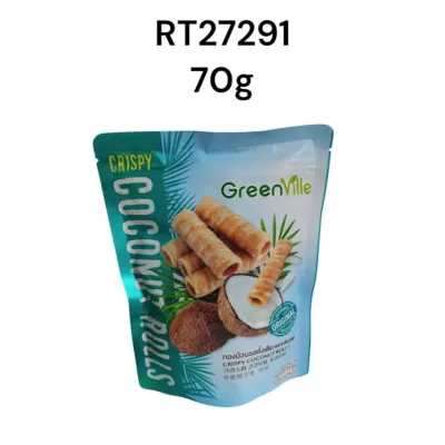 Green Ville Crispy Coconut Rolls 70g.