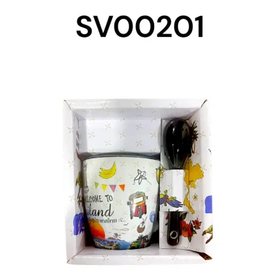 แก้ว+ช้อน Thailand(เล็ก) ในกล่อง