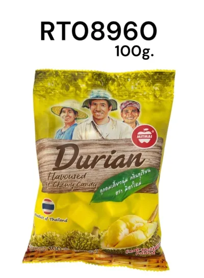 MITMAI Chao Suan  Durian Soft Chewy Candy 100g.