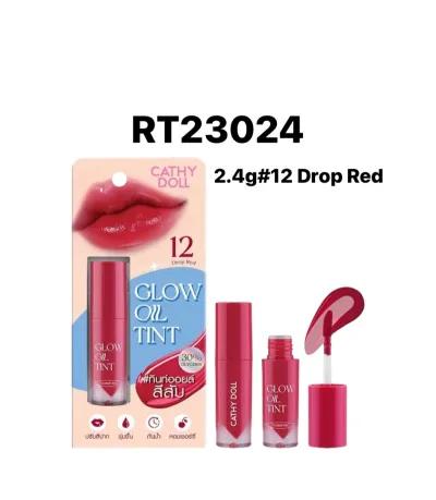 CATHY DOLL Glow Oil Tint 2.4g. #12 Drop Red