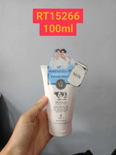 SCENTIO Milk Plus Whitening Facial Foam Q10 100ml.