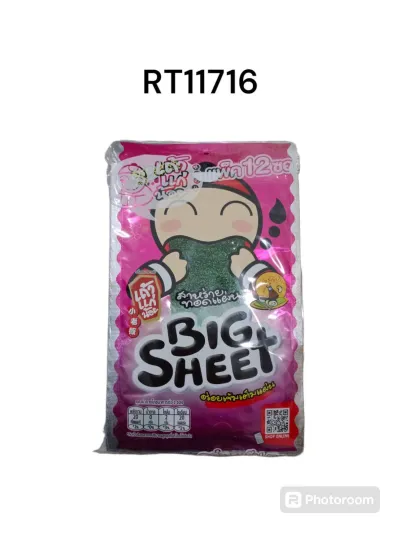 TAO KAE NOI Big Sheet Fried Seaweed Japanese Sauce Flavor (3.2g. x 12)
