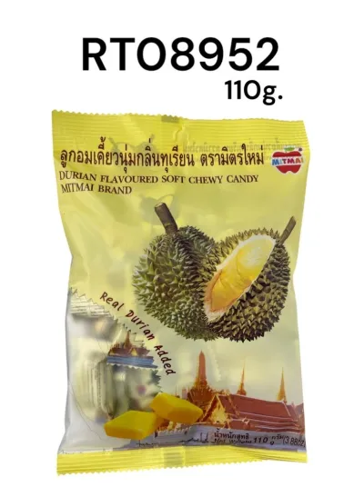 MITMAI Durian Flavored Soft Chewy Candy – 110 g