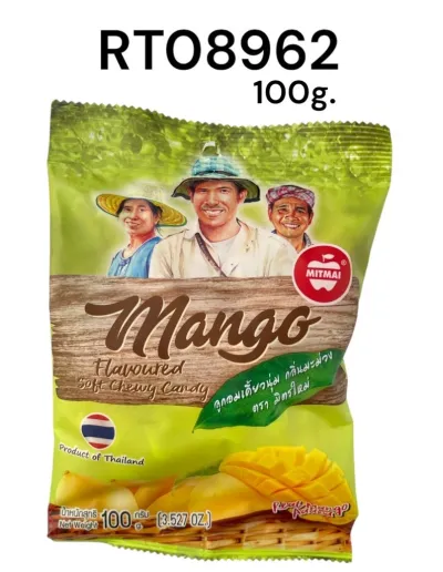 MITMAI Chao Suan  Mango Soft Chewy Candy 100g.