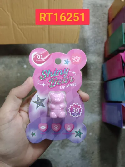 CATHY DOLL Shiny Bear Lip Moist 1.1g #01 Candy Pink