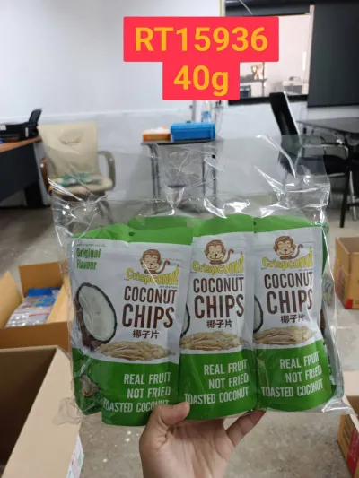 CRISPCONUT Coconut Chips Original Flavour 40g.
