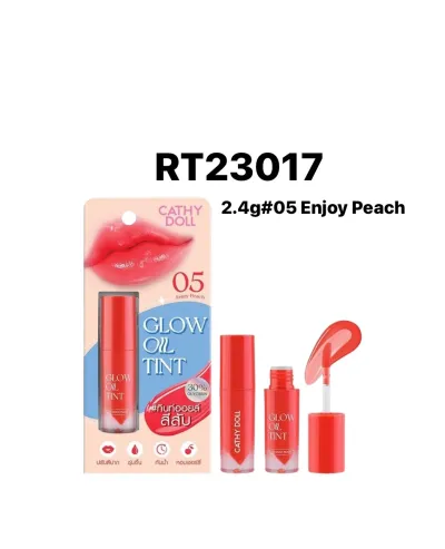CATHY DOLL Glow Oil Tint 2.4g. #05 Enjoy Peach