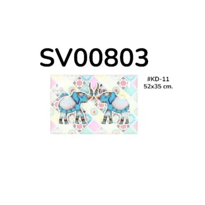 (NA) กระเป๋าสะพายข้าง ช้างคู่ ขนาด 52*35 cm. #KD-11