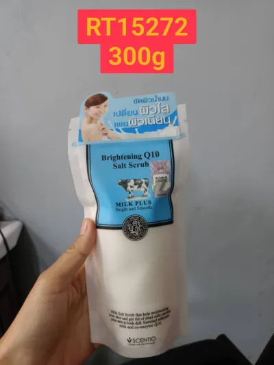 SCENTIO Milk Plus Brightening Q10 Salt Scrub 300g.