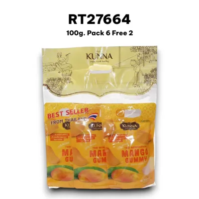 KUNNA Thai Mahachanok Mango Gummy 100g. 6 Free 2