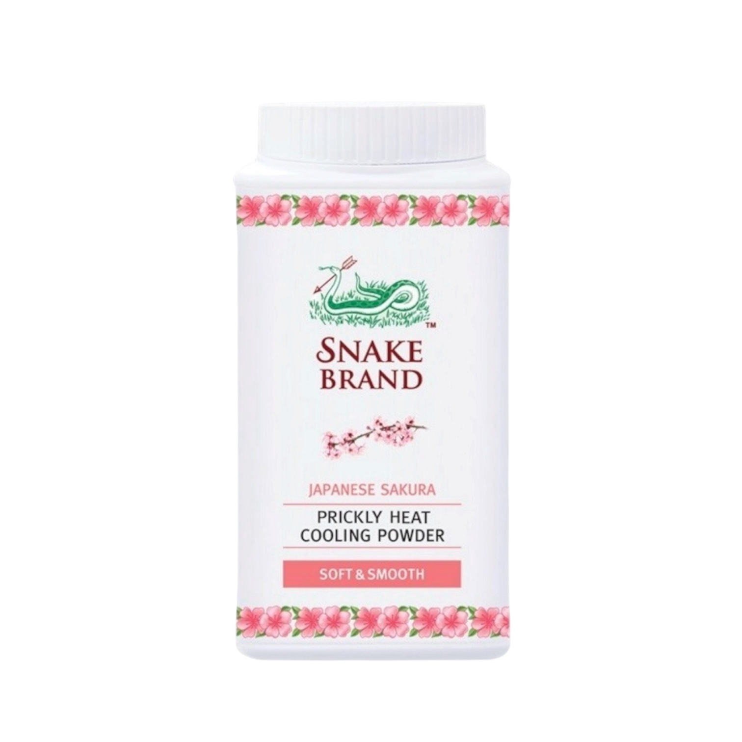 SNAKE BRAND Prickly Heat Cooling Powder Soft&Smooth 50g.