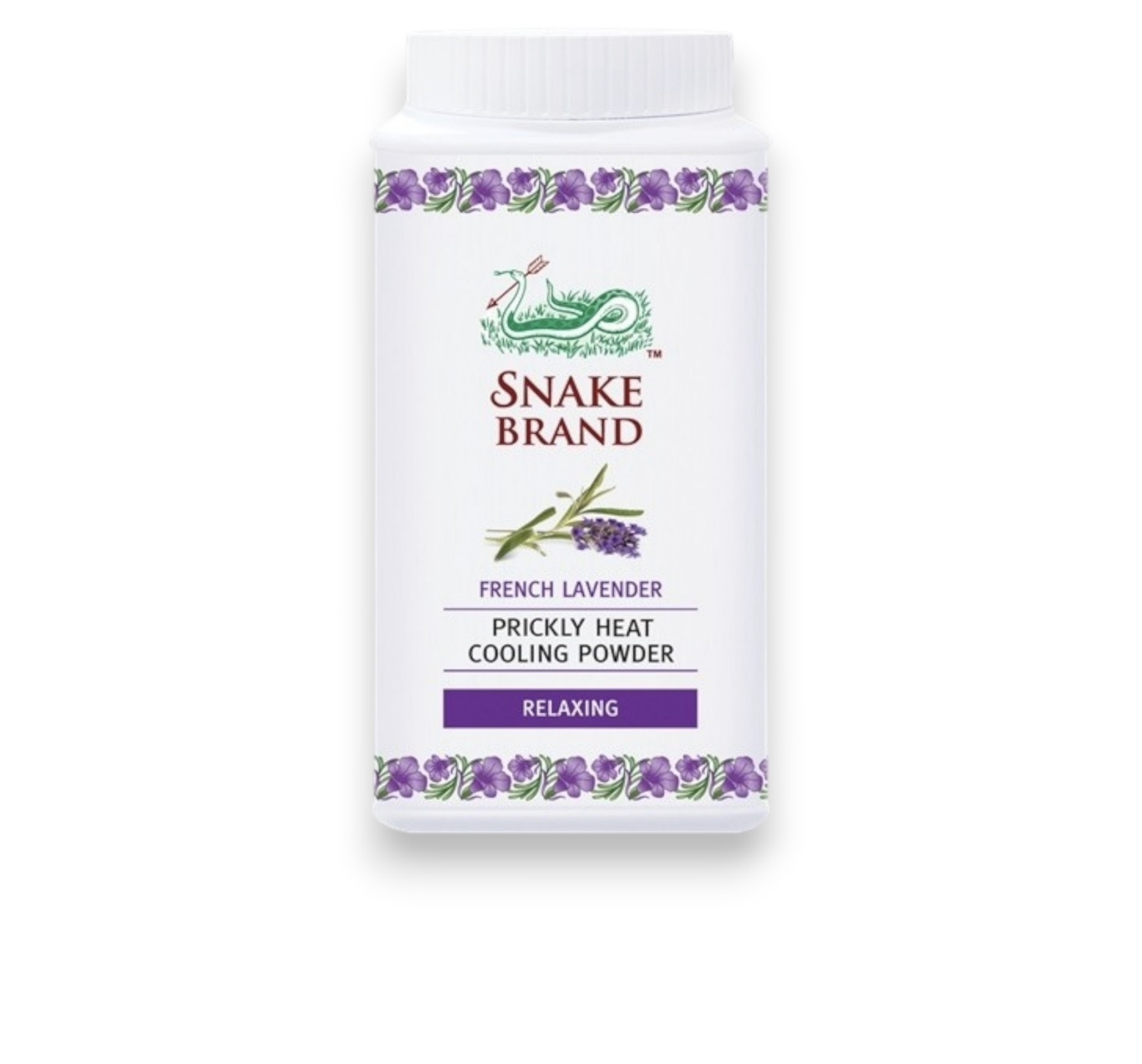SNAKE BRAND Prickly Heat Cooling Powder Relaxing 50g.
