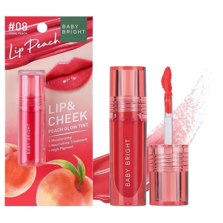 Baby Bright Lip Peach Glow Tint 2.4g #08 Coral Peach