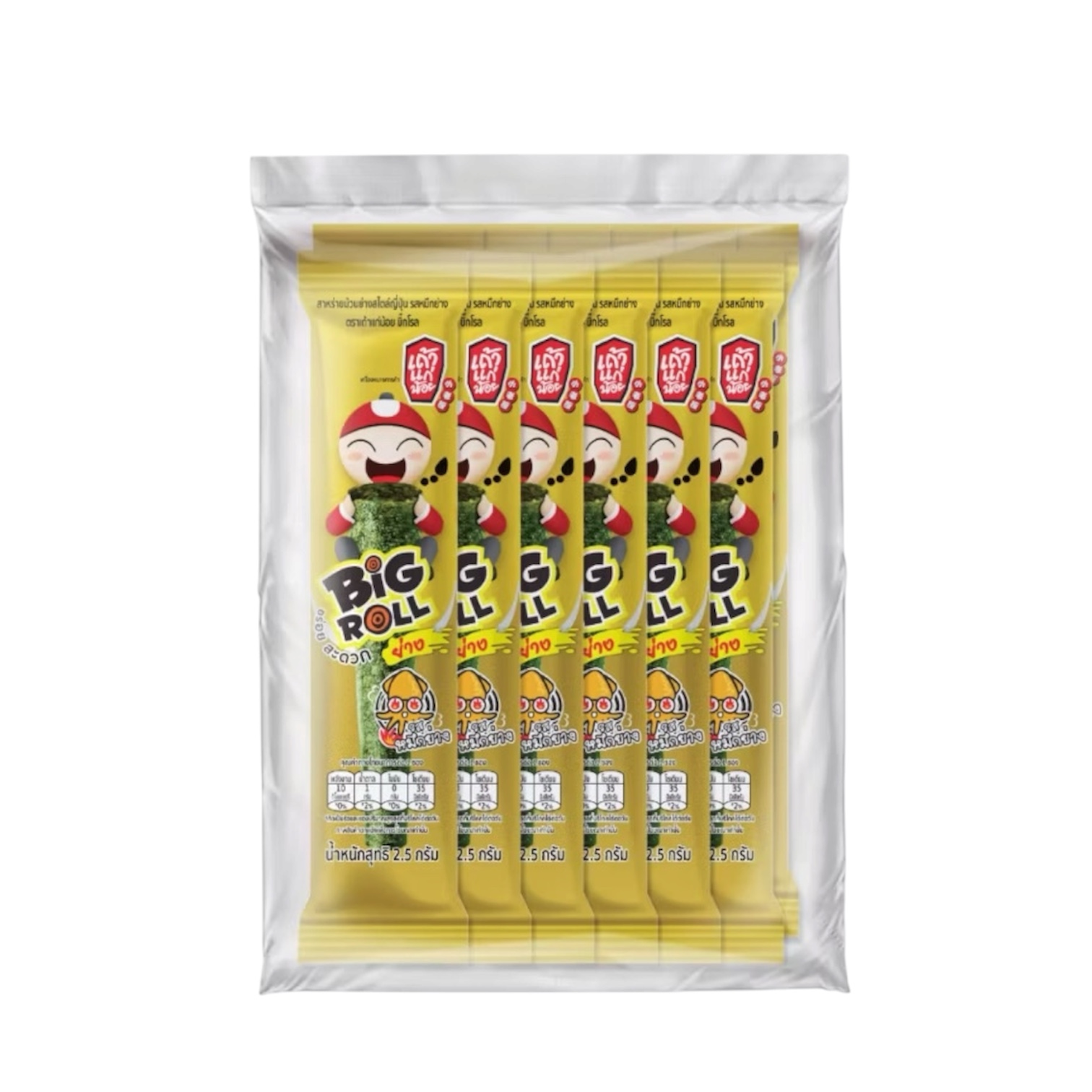 TAOKAENOI Big Roll Grilled Seaweed Grilled Squid 2.5g.x12