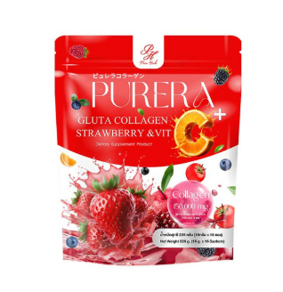 PURERA Gluta Collagen Strawberry & Vit C 15g.x30