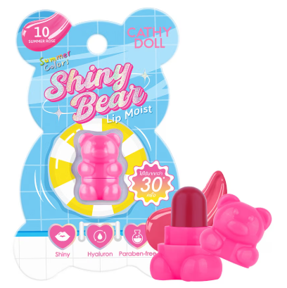 CATHY DOLL Shiny Bear Lip Moist 1.1g #10 Summer Rose