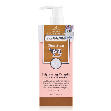 SCENTIO DOUBLE MILK Triple Bright Body Lotion 250ml.